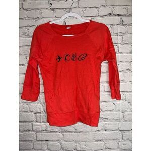 Vintage Bally Total Fitness Scoop Neck Graphic 3/4 Sleeve Women’s XL